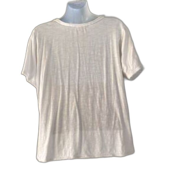 KNOX ROSE White V Neck Embroidered Boho Bohemian Short Sleeve Top Womens XL - Picture 6 of 11